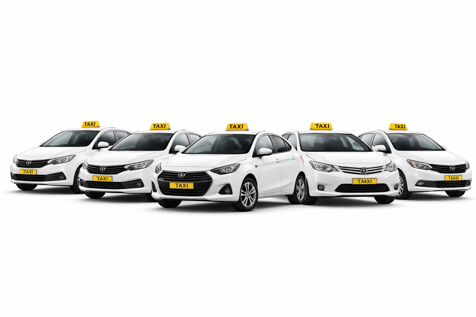 White sedan cab