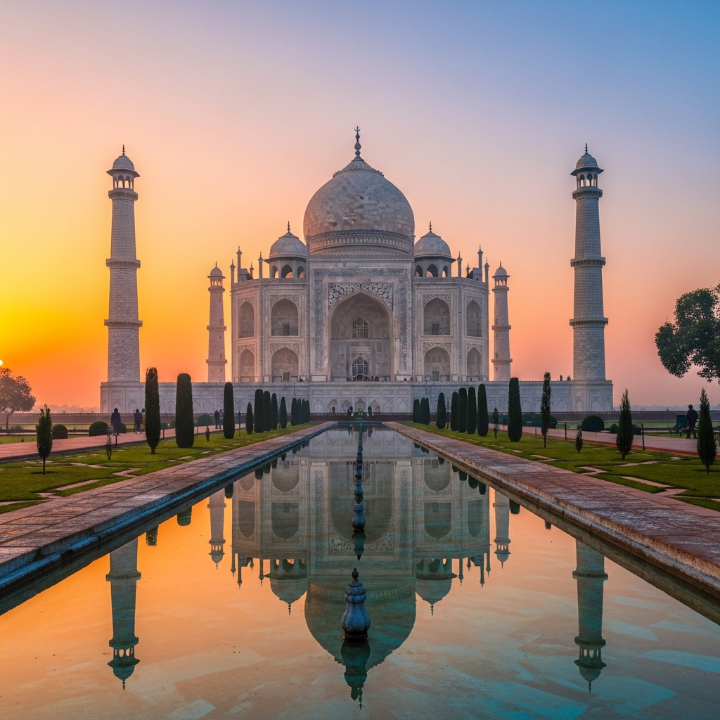 Taj Mahal at sunrise, Agra